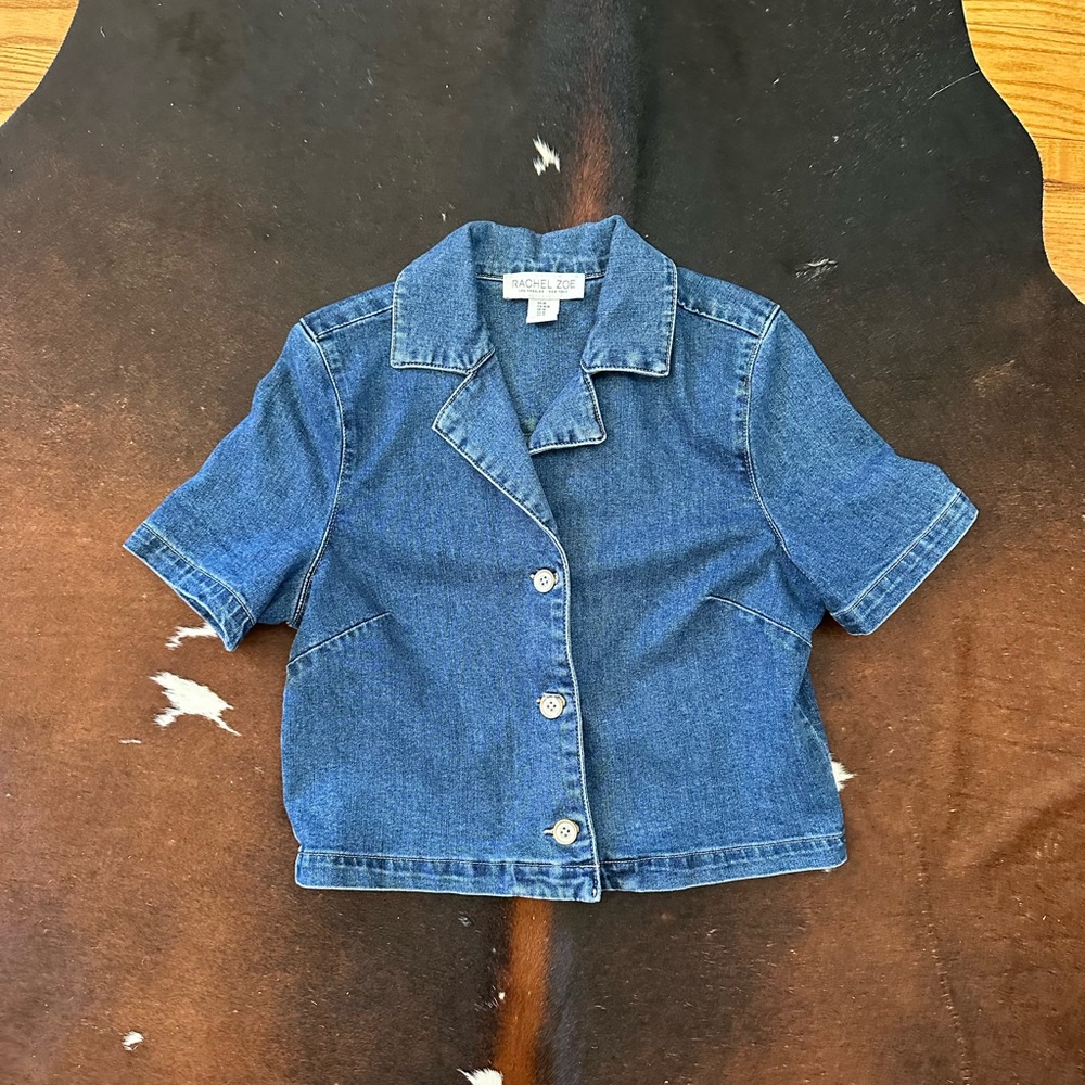 Rachel Zoe Denim Blue Button Down Shirt